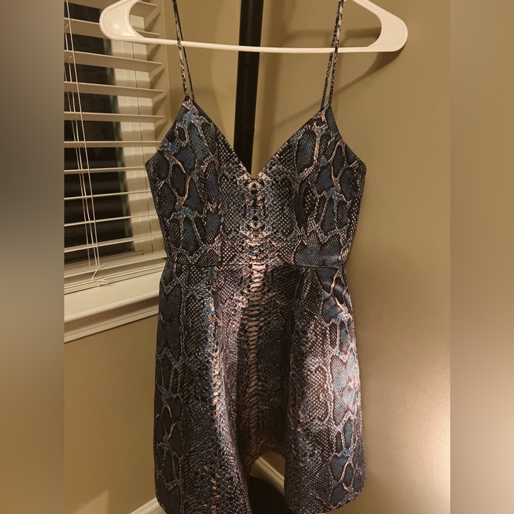 Blue Snake Skin Dress